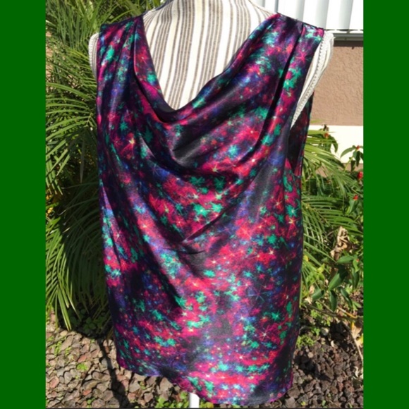 Ellen Tracy Multi Color Sleeveless Top size Lg - Picture 4 of 10